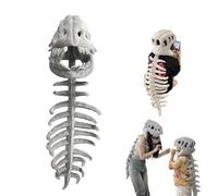 Wearable Dinosaur Skeleton Plush, Dinosaur Skeleton Plush Costume, 3D Wearable Dino Plush Outfit for Adults & Kids (Adult)
