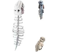 Wearable Dinosaur Skeleton Plush, Realistic 3D Skeleton Design Dinosaur Skull Outfit,Halloween Themed Costume(29.5in) (29.5 inch)