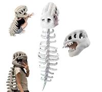 Wearable Dinosaur Skeleton Plush, Realistic Spinosaurus Dino Skeleton Plush Costume Skull Adult Outfit Halloween(41in)