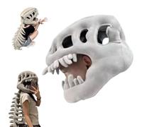 Wearable Dinosaur Skeleton Plush, Realistic Spinosaurus Dino Skeleton Plush Costume Skull Adult Outfit Halloween(Head)