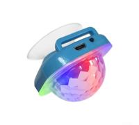 Wearable Disco Ball Light USB Rechargeable Voice Control for mini LED for strobe Light 5cm Sound Activated Party Portable Disco Bracelet Light RGB Music Mode USB Powered for mini Disco Ball (Blue)