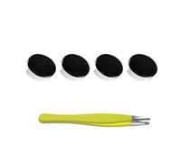 Wearable Eyewear Discreet Cover Set, Small Black LED Masking Stickers, 0.20 X 0.08 Inch Pieces, Placement Tweezer Included, Commute Ready Accessory Connected Glasses Light Cover Sticker Led Blocker