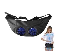 Wearable Fan, Body Cooler, Body Cooling Device - Personal Hands- Fan Fanny Pack - Powerful USB Powered Belt Fan for Warehouse Work, Construction Labor, High Temperature Work, Outdoor Work, Travel