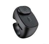 Wearable Finger Scroller Remote Control for Short Videos - Wireless Camera Shutter Button for Vlogging Ebook Page for turner - Rechargeable 12H for battery(Black)