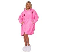Wearable Hooded Blanket, Soft Sherpa Fleece Snuggle Blanket Hoodie Adult, Oversized Blanket Hoodie, Warm Throw Blanket Sweatshirt Robe Unisex for Women Men Teens (Pink)