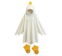 Wearable Hooded Blankets for Women Duck Pajama Funny Silly 0nesie with Feet | Wearable Goose Blanket Sweatshirt for Bedroom Movie Night Party Family Gathering Camping Travel Home Living Room