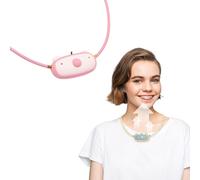 Wearable Ionic Air Purifier Necklace| Kids ages 3-10| Wildfire smoke| 99% removal rate verified by 3-party labs| USB rechargeable- 28hrs| Airvida C1｜Samll, portable| Neck size 15.75 in.-Piggy Pink