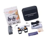 Wearable Magnifier Featuring 5 Interchangeable Lenses Up to 23X and Adjustable Lighting for Detailed Work Multi Lens Magnification Set