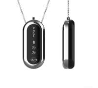 Wearable Mini Air Purifier Necklace with Negative Ion Technology for Efficient Removal (Silver)