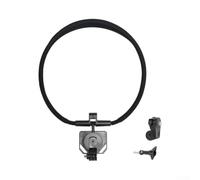 Wearable Neck Mount Holder for Insta360 X6 X5 - Ergonomic POV Action Camera Adapter with Secure Lanyard Bracket for Hands-Free Vlogging Black 19x22x3cm(A)