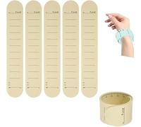 Wearable Nurse Notepad Wristbands, Reusable Silicone Memo Wrist Band, to Do List Slap Bracelets,Memo Wrist Band Dry Erase Slap Wrist Strap for Nurse Dementia ADHD,Reminder Bracelet (10, Beige)