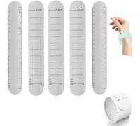 Wearable Nurse Notepad Wristbands, Reusable Silicone Memo Wrist Band, to Do List Slap Bracelets,Memo Wrist Band Dry Erase Slap Wrist Strap for Nurse Dementia ADHD,Reminder Bracelet (10, White A)