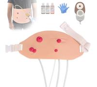 Wearable Ostomy Care Trainer Kit, Reusable Stoma Practice Models For Medical Education, Nursing Practice & Patient Demonstration - Colostomy And Ileostomy Teaching Model