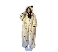 Wearable Panda Blanket Hoodie For Adults Oversized Cute Plush Coral Fleece Pajama Robe Soft Warm Onesies Winter Sleepwear Loungewear Men Women Cozy Home Nights n96