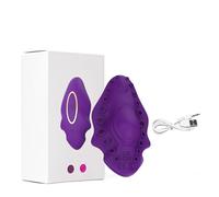 Wearable Panty-Style Remote-Controlled Vibrator Featuring 9 Vibration Modes and 2 Stimulation Points with app-Based Remote Control Soft Quiet Adult Sex Toy (Purple)