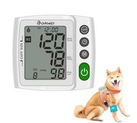 Wearable Pet Blood Pressure Monitor for Cats & Dogs, 3 Cuff Sizes (4.2-15cm) Adjustable Range, Automatic BP & Heart Rate Measurement, Dual-User 120 Memory
