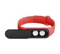 Wearable Pill Box Wristband, Portable Medicine Holder with One-Hand Open, 360° Rotating Lock Compact Waterproof Travel Pill Case, Secure Storage for Outdoor Sports and Daily Use (Black-Red)