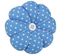 Wearable Pumpkin Pin Cushion - Blue Wristband Needle Holder for Sewing & Quilting, Double-Sided & Hands-Free Craft Accessory (9x9cm)