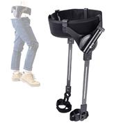 Wearable Robotic Bionic Exoskeleton Walking Assist, Power Walking Aid Exoskeleton Assistance for Walking Leg Lift Adjustable 3 Strength for Adults Elderly Travel/Daily Mobility Support (Both Legs, M)