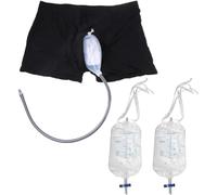 Wearable Urinal,Male Urine Collector Collection Bag for Men,Pee Incontinence Pants Portable Leak Proof Funnel Urinary Drainage Stabilizatio Device System Holder Travel Outdoor Use(Medium (69-92cm))