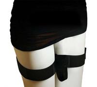 Wearable Vibrator Holder, Adjustable Strap On Harness with Thigh Restraint Bands, Skin Friendly Fabric for Hands Free Use, Secure Non Slip Fit for Women Adult Toys and Bondage Play (Ribbon Style)
