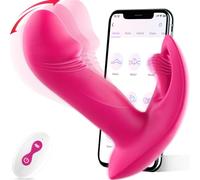 Wearable Vibrator Sex Toys Adult Toys, Vibrators Sex Toy with 9 Wiggling & 9 Vibrating Modes, APP & Remote Control Vibrator Hollow Design Sexy Citoris G-Spot Vibrater Sex Toys4Couples Men & Women