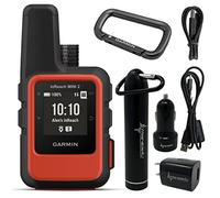 Wearable4U Garmin inReach Mini 2 Satellite Communicator (Red Flame) with Power Supply