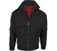 WearAll Harrington Jacket Adults Unisex Mens Ladies Womens Vintage Classic Retro Scooter 1970'S Bomber MOD Skin Tartan Lining Coat Top Black Size XXL