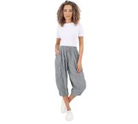WearAll Italian Panelled 3/4 Length Linen Joggers Elevate Casual Comfort with Stylish 3/4 Length Joggers Premium Design Effortless Chic Grey 12