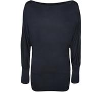 WearAll Ladies Batwing Long Sleeved Womens Top Navy Blue 18/20