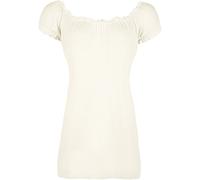 WearAll Ladies Gypsy Boho Stretch Womens Top - Cream 16
