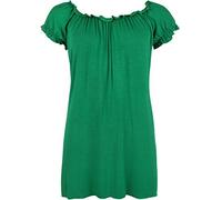 WearAll Ladies Off Shoulder Gypsy Boho Top Womens Plus Size Jade 14