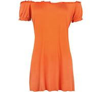 WearAll Ladies Off Shoulder Gypsy Boho Top Womens Plus Size Orange 26/28