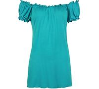 WearAll Ladies Off Shoulder Gypsy Boho Top Womens Plus Size Turquoise 14