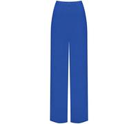 WearAll Ladies Palazzo Wide Leg Flared Elasticated Stretch Plus Size Plain Trousers Royal Blue 16-18