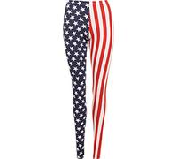 WearAll Ladies Plus American Print Leggings Stars Stripes Full Length Stretch Long Womens USA White 20/22
