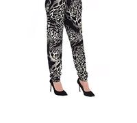 WearAll Ladies Plus Size Harem Trousers Womens Full Leggings Stretch Pants - Black 24/26