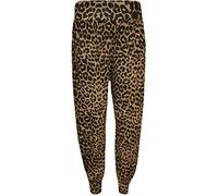 WearAll Ladies Plus Size Harem Trousers Womens Full Length Stretch Casual Pants Sizes Brown Leopard 16-18