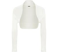 WearAll Ladies Shrug Bolero Stretch Top Womens Cardigan - Cream - 12/14