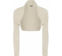WearAll Ladies Shrug Bolero Stretch Top Womens Cardigan - Stone - 8/10