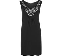 WearAll Ladies Sleeveless Long Stud Top Womens Plus Size Stretch Scoop Neck Black 26/28