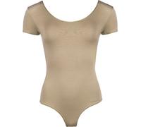 WearAll Ladies Stretch Bodysuit Top Womens Leotard - Mocha - 12/14