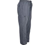 WearAll Mens Thermal Fleece Lined Trousers Camouflage Cargo Combat Elasticated Waist Full Length Bottoms Pants D/Grey M