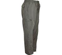 WearAll Mens Thermal Fleece Lined Trousers Camouflage Cargo Combat Elasticated Waist Full Length Bottoms Pants Khaki L