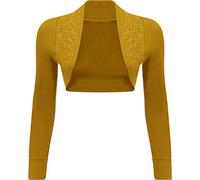 WearAll New Ladies Long Sleeve Beaded Shrug Bolero Top Womens Sizes 8-14