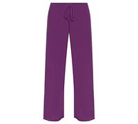 WearAll New Ladies Plus Size Palazzo Trousers Womens Baggy Flared Wide Leg Pants Purple 22/24