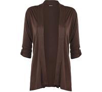WearAll New Ladies Plus Size Short Sleeve Button Open Cardigan Womens Stretch Top Sizes 12-26