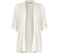 WearAll New Ladies Plus Size Short Sleeve Button Open Cardigan Womens Stretch Top Sizes 12-26
