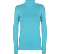 WearAll New Ladies Polo Neck Stretch Long Sleeve Womens Plain Top Jumper 8-14