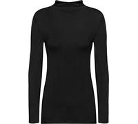 WearAll New Ladies Turtle Neck Long Sleeved Stretch Plain Polo Top Women Jumper - Black 20-22